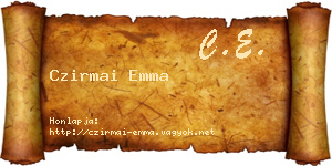 Czirmai Emma névjegykártya